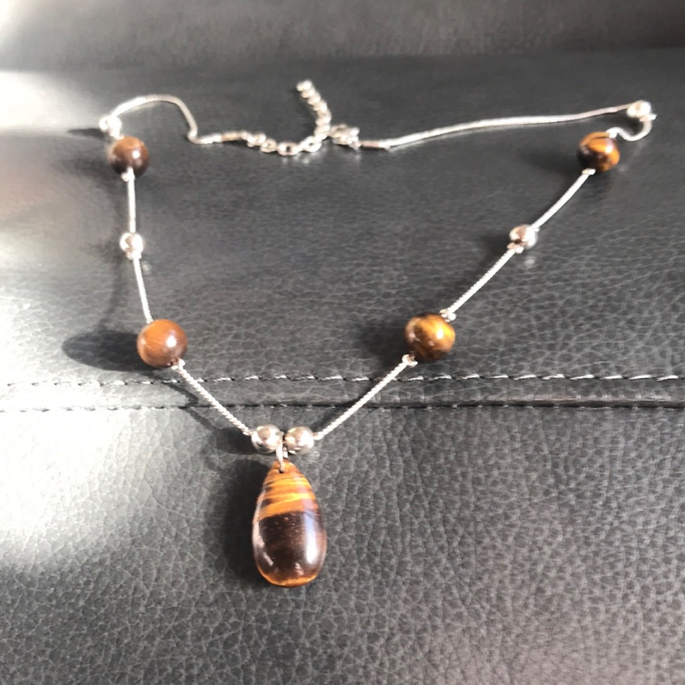 Beautiful tigerish eye 19” Necklace with 3” extender (SKU 204)
